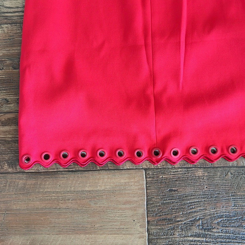 Red J. Crew Sleeveless Knee Length Dress, size 00 - Picture 9 of 9
